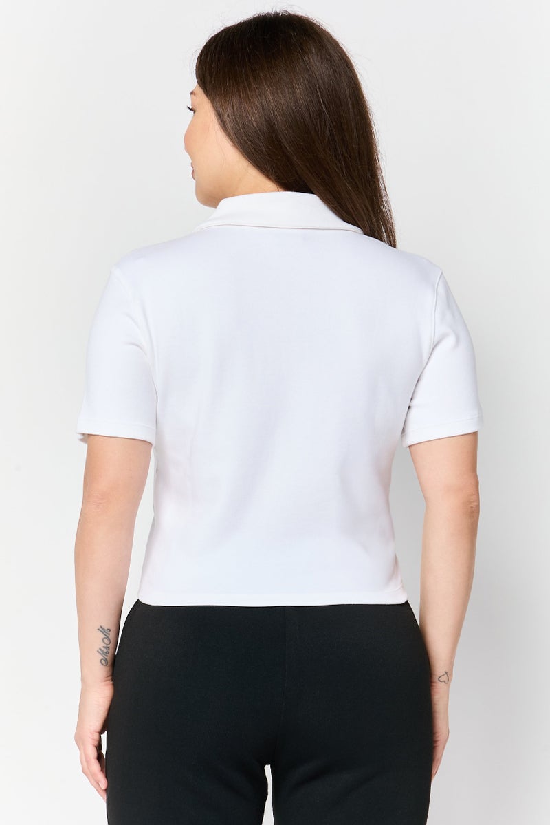 Nike Women Sportswear Fit Short Sleeve Outdoor Polo Shirt, White - Image 4